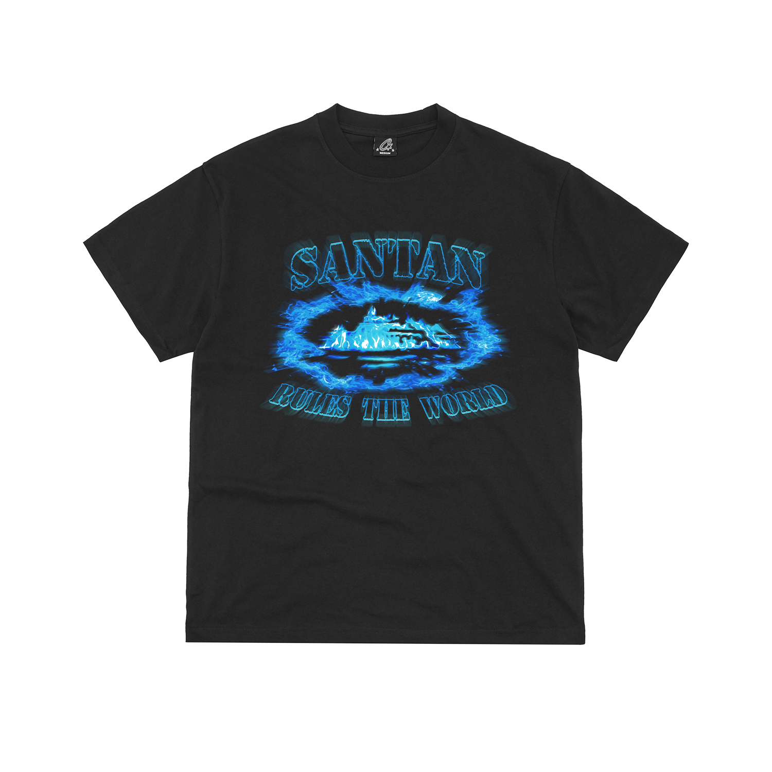 Santan Alcatraz Tee (Black/Blue Flame)