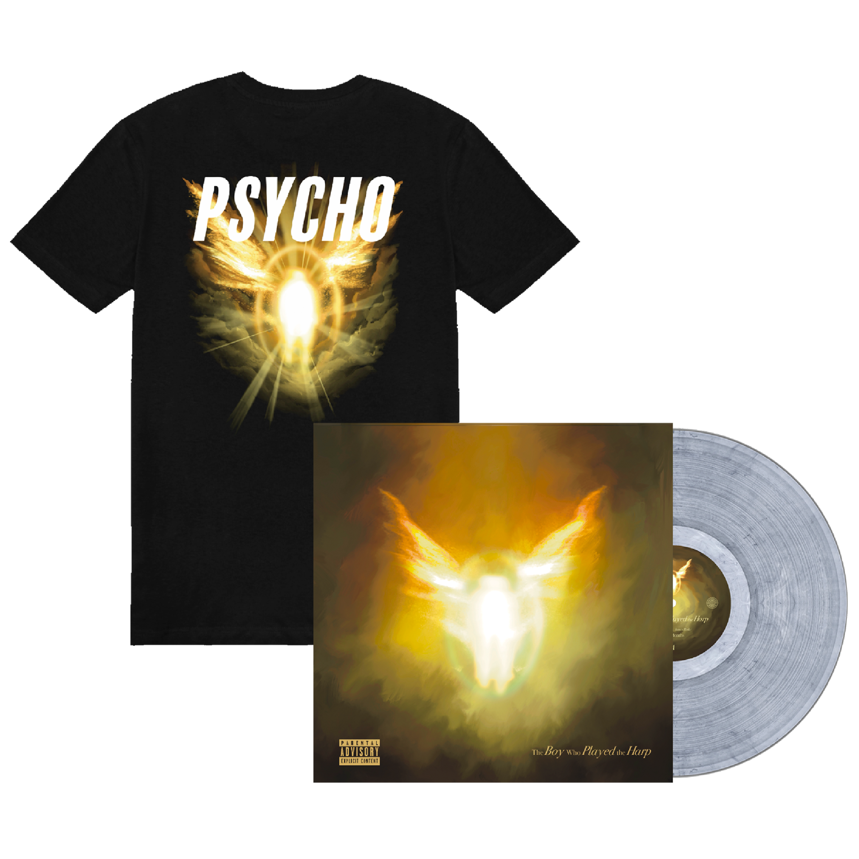 The Boy Who Played the Harp Exclusive Silver Marbled 2LP Vinyl + Sacred Psycho Tee