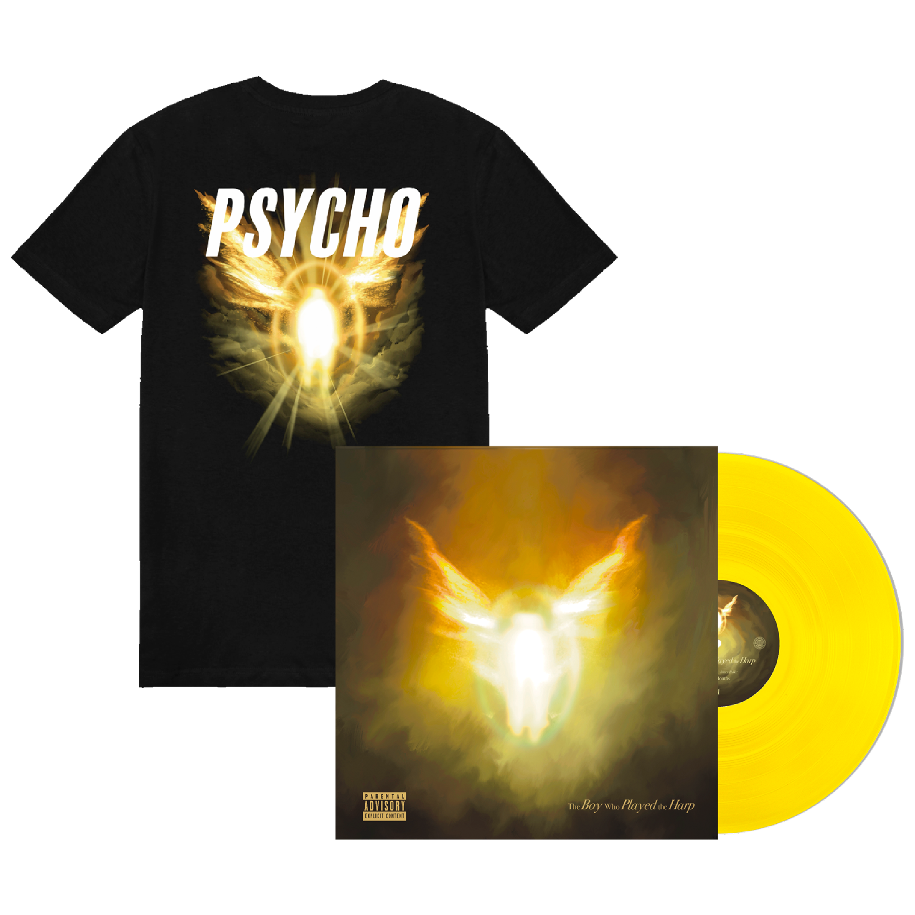 The Boy Who Played the Harp Yellow 2LP Vinyl + Sacred Psycho Tee